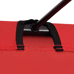 Avis vidaXL Lit de camping 180x60x19 cm Tissu Oxford et acier Rouge