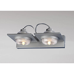 Luminaire Center Applique murale Ull 2 Ampoules G9 gris argenté