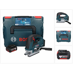 Bosch GST 18V-155 BC Scie sauteuse sans fil 18 V 135 mm brushless + 1x Batterie 5,0 Ah + Coffret L-Boxx - sans chargeur