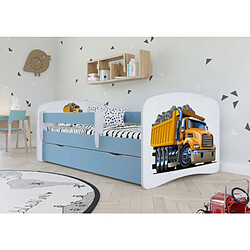 Lit camion bleu Babydreams avec un tiroir sans matelas 140/70 