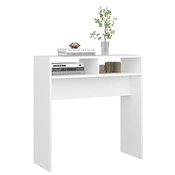 Acheter Maison Chic Table console | Meuble d'entrée | Table d'appoint Blanc 78x30x80 cm Aggloméré -GKD51064