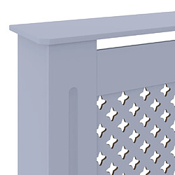 vidaXL Cache-radiateur MDF Gris 205 cm pas cher