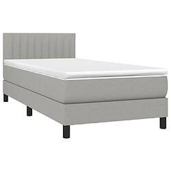 Avis Sommier à lattes LED,Cadre à lattes de lit avec matelas pour Adulte Gris clair 100x200 cm -MN23306