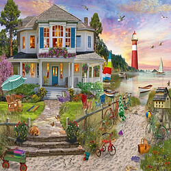 Schmidt Spiele-La Maison de Plage, Puzzle de 1000 pièces, 58990, Coloré