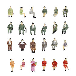 50pcs 1/87 échelle Couleur Personnes Modèle Mini Modèles Assis Personnes Pour La Décoration Modèles miniatures personnes