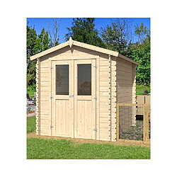 Eden Partenaire Jardin Abri de jardin en bois double pente Mini 220 x 220 cm.