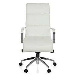 Chaise de bureau / Fauteuil de direction GALESA cuir blanc hjh OFFICE 