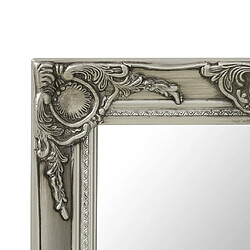 Acheter Maison Chic Miroir mural style baroque | Miroir Décoration pour Maison Salle de Bain 50x50 cm Argenté -GKD98140