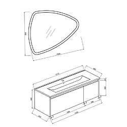 Acheter Kiamami Valentina MEUBLE DE SALLE DE BAINS BLANC MAT 100 CM, LAVABO ET MIROIR À POSER| MONACO