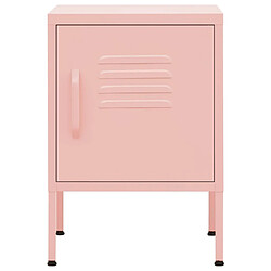 Avis Maison Chic Lot de 2 Tables de chevet,Table de nuit,Table d'appoint pour salon Rose 35x35x51 cm Acier -MN44924