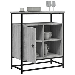 Avis vidaXL Buffet sonoma gris 69x35x80 cm bois d'ingénierie