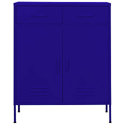 vidaXL Armoire de rangement Bleu marine 80x35x101,5 cm Acier