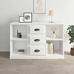 Maison Chic Buffet,Meuble de Rangement,commode pour salon,Cuisine blanc 104,5x35,5x67,5 cm bois d'ingénierie -MN52203