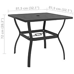 Acheter vidaXL Table de jardin Anthracite 81,5x81,5x72 cm Acier