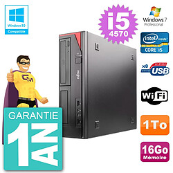 PC Fujitsu Esprimo E520 DT i5-4570 RAM 16Go Disque Dur 1To Graveur DVD Wifi W7 · Occasion 