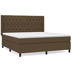 vidaXL Sommier à lattes de lit avec matelas Marron foncé 160x200 cm