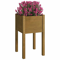 Avis Maison Chic Jardinière,Bac à fleurs - pot de fleur d'extérieur Marron miel 40x40x70 cm Pin massif -GKD74567