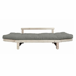 Acheter Inside 75 Banquette méridienne futon BEAT pin naturel tissu gray couchage 75*200 cm.