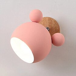 Wewoo Applique murale LED Lampe à lumière blanche créative Cartoon E27 pour passage de chev(rose) 