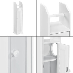 Helloshop26 Meuble de salle de bain armoire rangement MDF laqué 78 cm blanc 03_0002855 pas cher