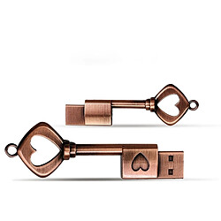 Wewoo Clé USB MicroDrive 8 Go USB 2.0 Copper Love Key U Disk 