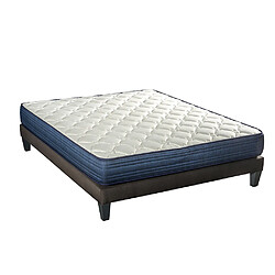 Bellecour Ensemble Quinconces II Ensemble QUINCONCES 180x200 cm | Matelas Ressorts ensachés + Sommier Bois