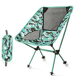 Wewoo Chaises de plage Camouflage extérieur Portable Pliant Camping Chaise Lumière Pêche Aviation En Alliage D'aluminium Dossier Inclinable