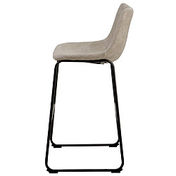 Beliani Tabouret de bar Set de 2 Tissu Beige FRANKS pas cher