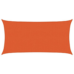 vidaXL Voile d'ombrage 160 g/m² Orange 2,5x5 m PEHD