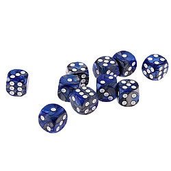 Acheter Dés de jeu à 6 faces Dés de 16mm pour les jeux de société et l'enseignement des mathématiques bleu + argent