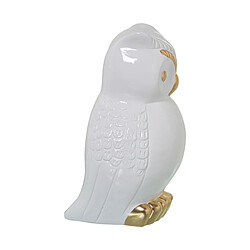 Figurine Décorative Alexandra House Living Blanc Doré Céramique Hibou 16 x 16 x 27 cm