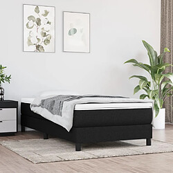 vidaXL Matelas de lit à ressorts ensachés Noir 80x200x20 cm Tissu