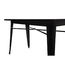 Mendler Table pour salle à manger HWC-H10a, gastronomie, bois d'orme, standards MVG, noir-marron 120x60 cm pas cher