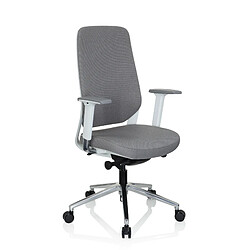 Chaise de bureau / chaise pivotante T4 WHITE tissu gris hjh OFFICE