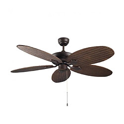 Leds C4 Plafonnier ventilateur Phuket Acier Cuivre 33 Cm 