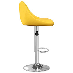 Acheter vidaXL Tabourets de bar lot de 2 jaune moutarde velours