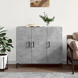 Maison Chic Buffet,Meuble de Rangement,commode pour salon,Cuisine gris béton 90x34x80 cm bois d'ingénierie -MN21293