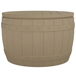 vidaXL Boîte de rangement de jardin 3 en 1 marron clair polypropylène