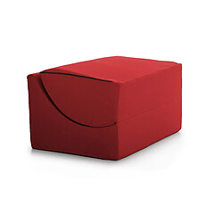 Autrement Talamo Italia Clever pouf double convertible en chaise longue en éco-cuir, couleur rouge