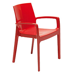 Declikdeco Chaise Design Rouge GENES