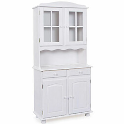 Paris Prix Vaisselier 2 Portes Bois Massif Alienor 198cm Blanc