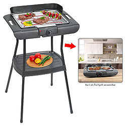 Avis Grill Électrique Barbecue avec Support Pour Intérieur et Extérieur, sans Fumée, 2000, Noir/Argent, Clatronic, BQS 3508