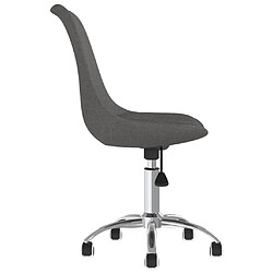 Acheter Maison Chic Chaise Gaming | Chaise pivotante de bureau Ergonomique Fauteuil Gris foncé Tissu -GKD90506