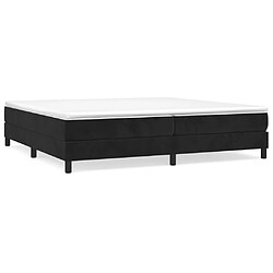 Maison Chic Lit Adulte - Lit simple Lit à sommier tapissier et matelas moelleux - Meuble de Chambre - Noir 200x200 cm Velours -MN53571