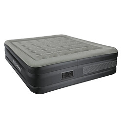 ML-Design Matelas gonflable 2 personnes avec pompe électrique intégrée 203x157x47 cm gris 