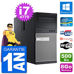 PC Tour Dell 9020 Intel Core i7-4770 RAM 8Go Disque Dur 500Go Windows 10 Wifi - Occasion