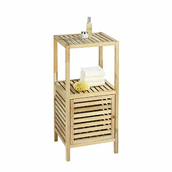 WENKO Etagère de salle de bain en bois Norway - L. 39,5 x H. 86 cm - Marron noix