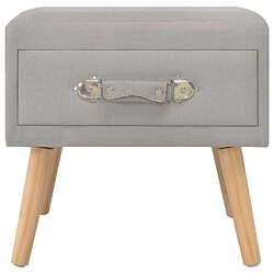 Acheter Maison Chic Table de chevet,Table de nuit,Table d'appoint pour salon Gris 40x35x40 cm Tissu -MN22793