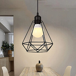 Acheter Stoex Vintage Suspension Lustre Abat-jour Cage forme Diamant Contemporain Luminaire La