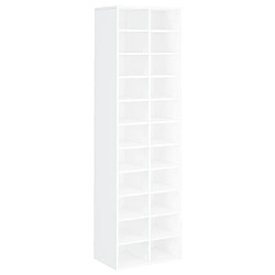 vidaXL Armoire à chaussures Blanc 54x34x183 cm Bois d'ingénierie